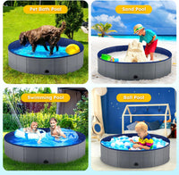 Niubya Foldable Dog Pool, Collapsible Plastic Dog Swimming Pool - 4XL - 80'' x 16'' - image 4