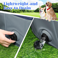 Foldable Dog Pool, Portable Pet Bath Tub and Kiddie Swimming Pool – Essentials for Dogs - 63"-2XL / Gray - image 4