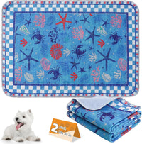 Washable Pee Pads for Dogs, Nonslip and Leak-Proof Dog Pee Pads - Summer Ocean / 24" x 36" (2 Pack)