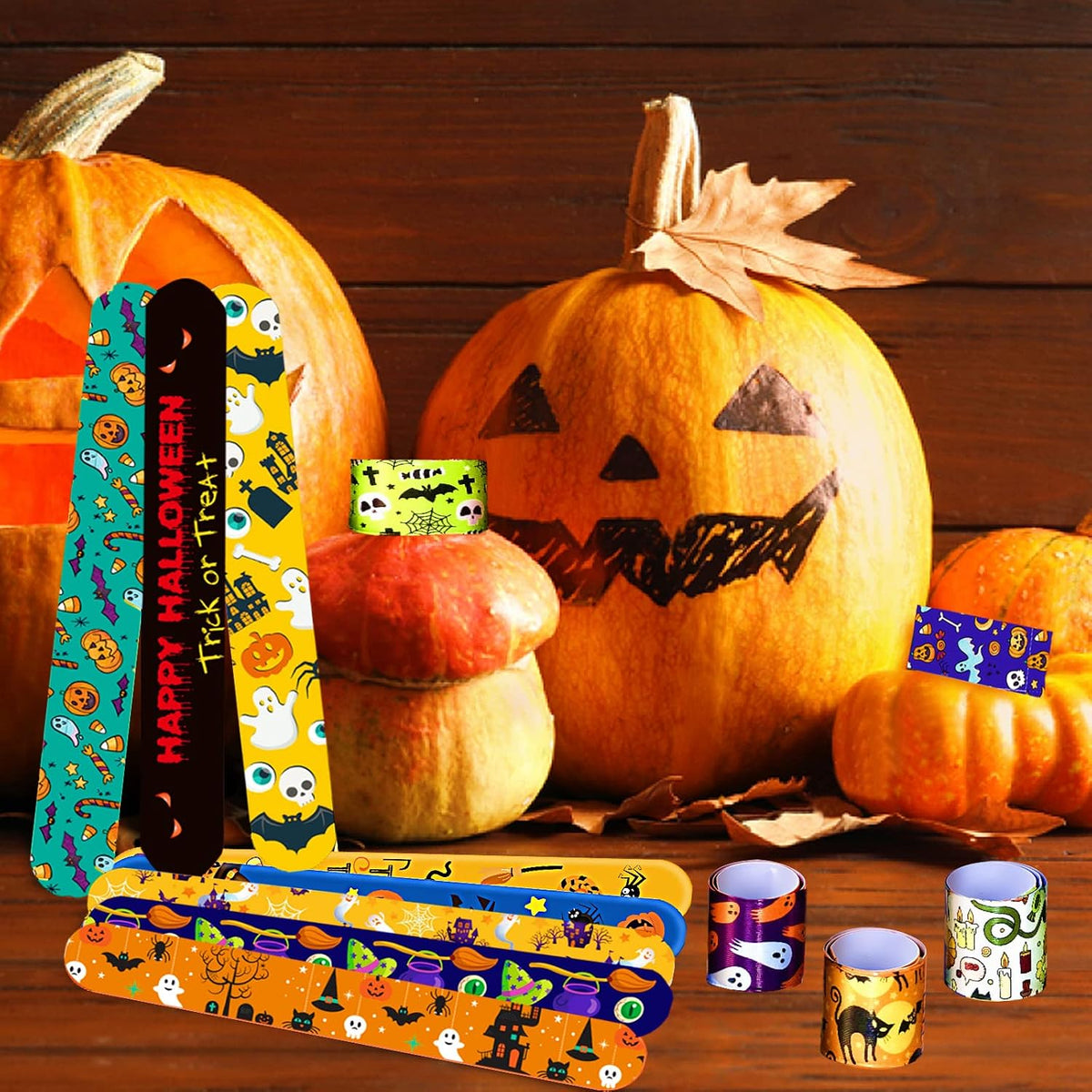 Halloween Slap Bracelets for Kids - 100c - image 4