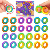 Fidget Toys Sensory Rings for Kids: 12 Pack Finger Spinner Rings - 24pcs