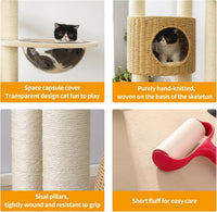 SHODMI 54" Modern Cat Tree Tower for Indoor Cats - FQ-RL24-X0XP - image 3