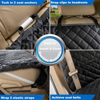 VIEWPETS Bench Car Seat Cover Protector, Waterproof Heavy-Duty - 52" L × 62" W / BLACK GREY - image 3
