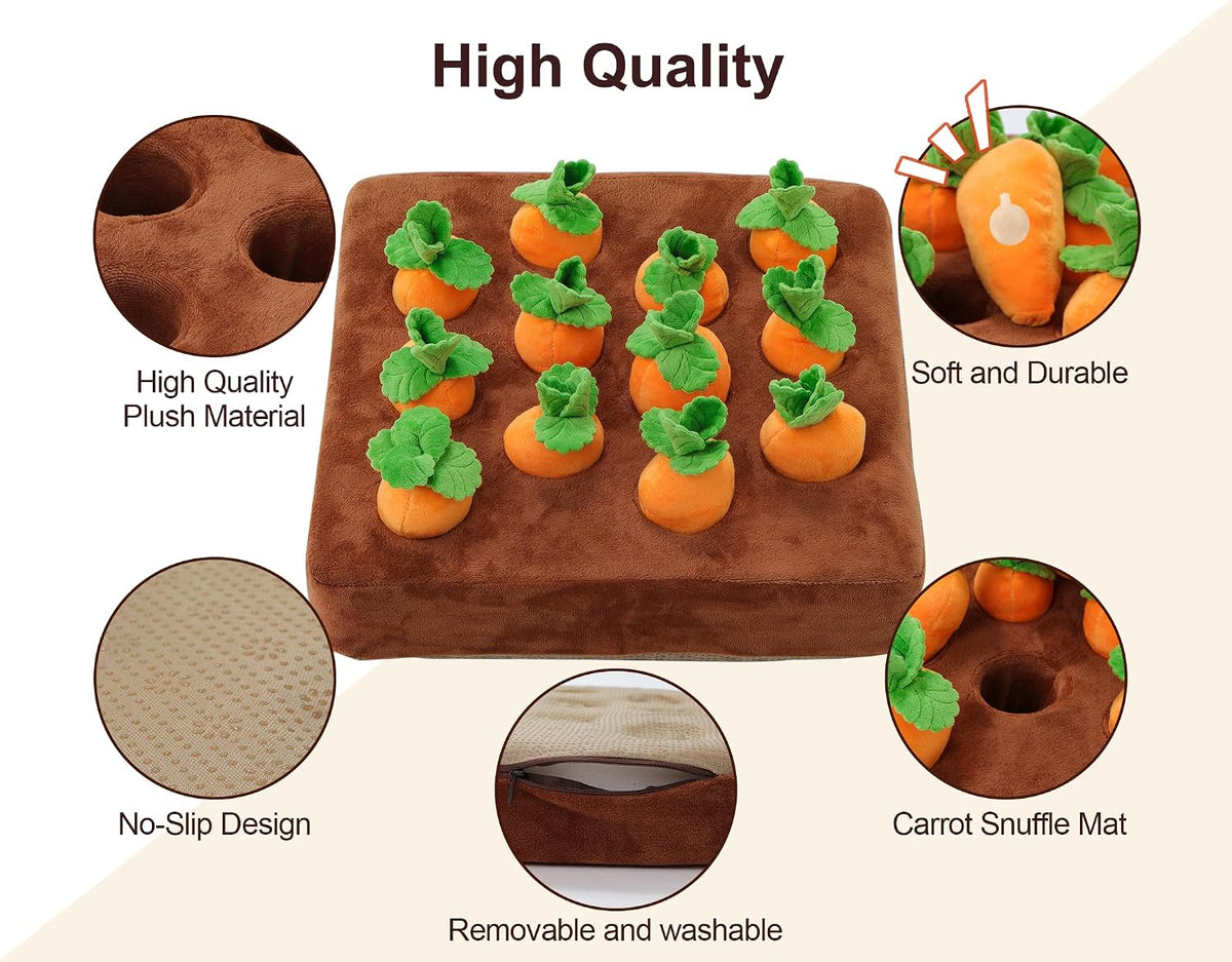 Snuffle Mat & Carrot Puzzle Toy for Dogs - SQUEAK - image 2
