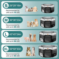 Akinerri Portable Dog Playpen - Small / Black - image 2