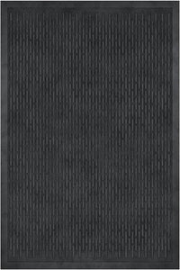 Indoor/Outdoor Hose-Wash Ribbed Design Non-Slip Rubber 2x3 Modern Entryway Mat for Entryway, Patio, Backyard, Garage, 24" x 36", Black Ribbed