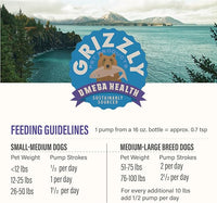 Grizzly Pet Products Omega Health Liquid Omega-3 Supplement for Dogs and Cats, 16 Ounce Bottle
