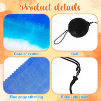 Jenaai silk veil poi set of 4 with black balls and adjustable chains in bright colors - view 26