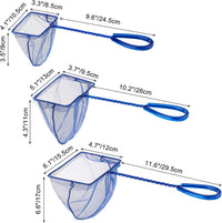 2 Pack Aquarium Fish Net Fine Mesh Quick Catch Tank Skimmer 5 Inch – Essentials for Fish - Blue / Multi-Size Set: 4"/5"/6" (3-Pack) - image 2