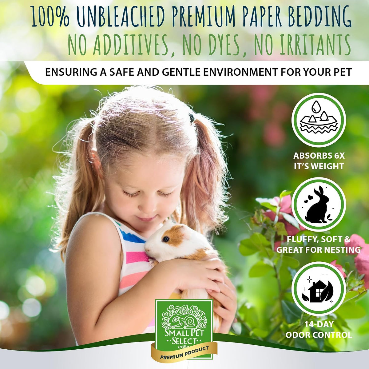Small Pet Select Rose Paper Bedding, Odor Control - Natural Rose - image 2