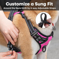 PoyPet No Pull Dog Harness Medium - Medium / Pink - image 4