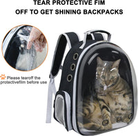 Cat Backpack, Airline Approved Bubble Carrying Bag for Small Medium Dogs Cats, Space Capsule Pet - Black - image 2