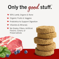 Stella & Chewy's Freeze-Dried Raw Dinner Patties - Dandy Lamb Recipe - High Protein Grain-Free Puppy & Dog Food - Perfect For Picky Eaters - 5.5 oz
