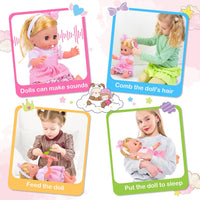 Baby Doll Toys Set, 24PCS Dolls Care Toy Playset for Girls 3-8 Pretend Play – Fun for Kids & Family - 32 Pcs - image 3