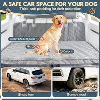 Dog Car Bed, Non-Slip Backseat Extender Pet Mat 50"x24.6"x2" – Essentials for Dogs - Medium (50"L×24.6"W×2"H) / Light Gray - image 3