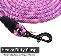 MayPaw Rope Dog Leash, Thick Leash for Medium Large Dogs - pink-blue dot / 1/2" * 12' - image 2