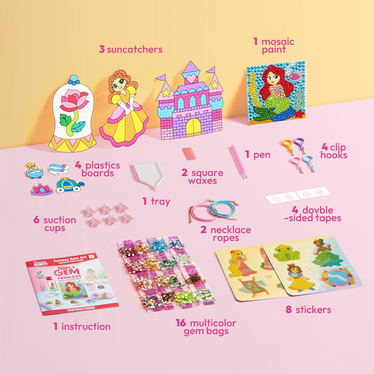 Klever Kits 16 Projects Gem Painting - Princess - image 2