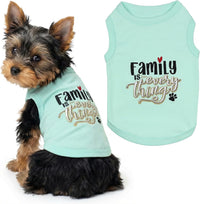 Parisian Pet Dog Shirt, 100% Cotton Shirts for Medium Dogs - Family is Everything / X-Small (3-5lbs)