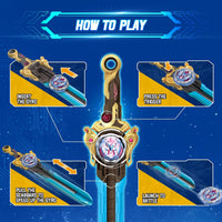 Infinity Nado sword launcher spinning top, Gale Wings metal battle top with sword-shaped launcher - view 24