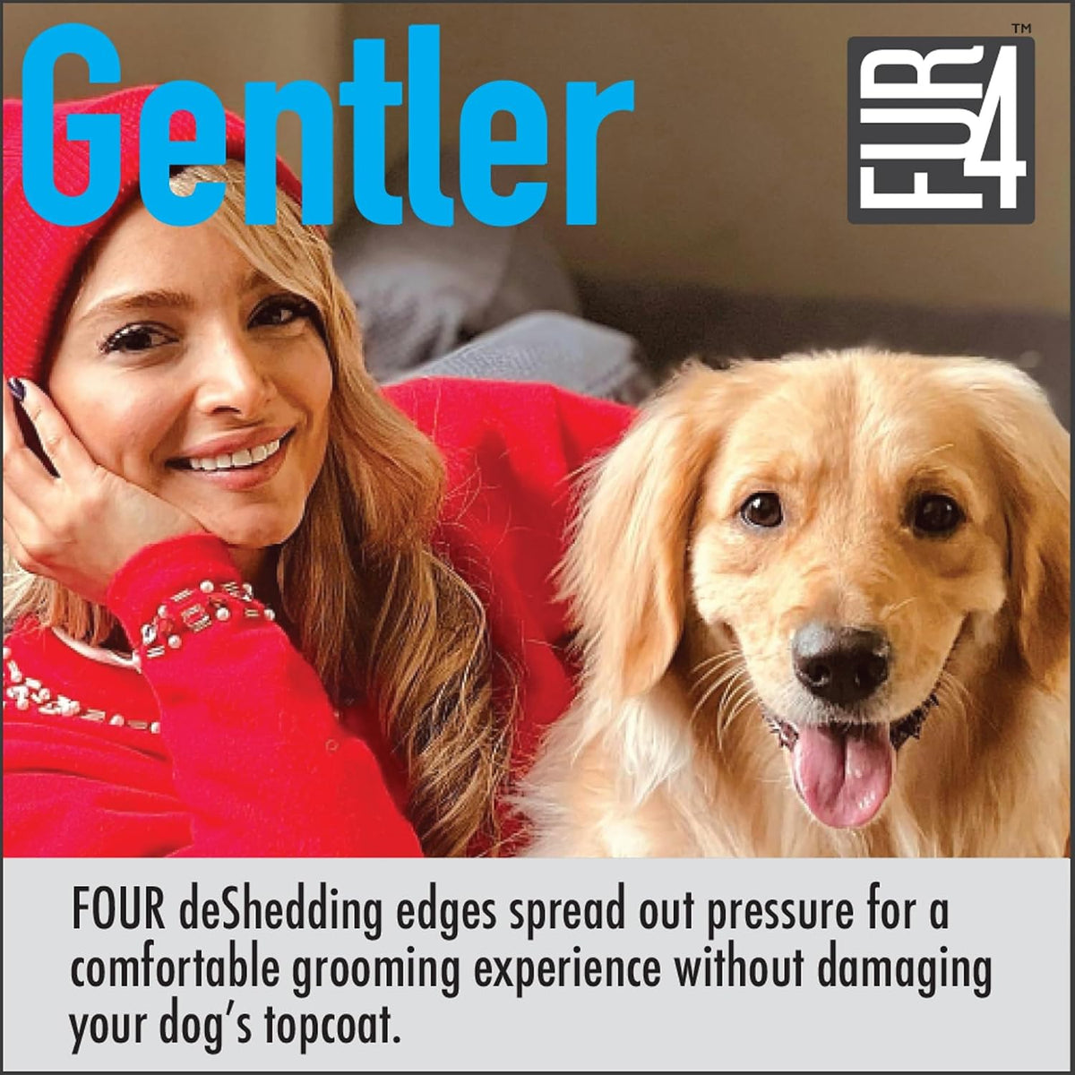 FUR4 deShedding Dog Brush for Long Hair Dogs – Essentials for Dogs - Long Hair - image 2