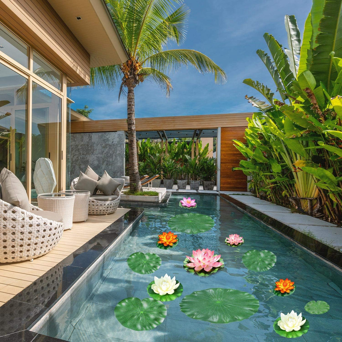 20 Pcs Artificial Lily Pads for Ponds - image 2