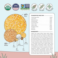 Organic Chicken Feed – Layer Pellet, Non-GMO, USA Grown, 16% Protein, Corn-Free, Soy-Free, Non-Medicated Feed for Chickens, 2 lbs Sample