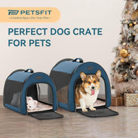 PETSFIT Portable Dog Crate, Travel Dog Crate, Roomy - Navy Blue / 20.0"L x 20.0"W x 26.5"H - image 2