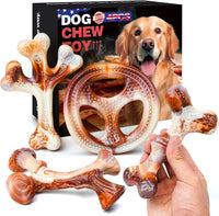Dog Chew Toys for Aggressive Chewers 4 Pack - Medium / Dog Chew Toys