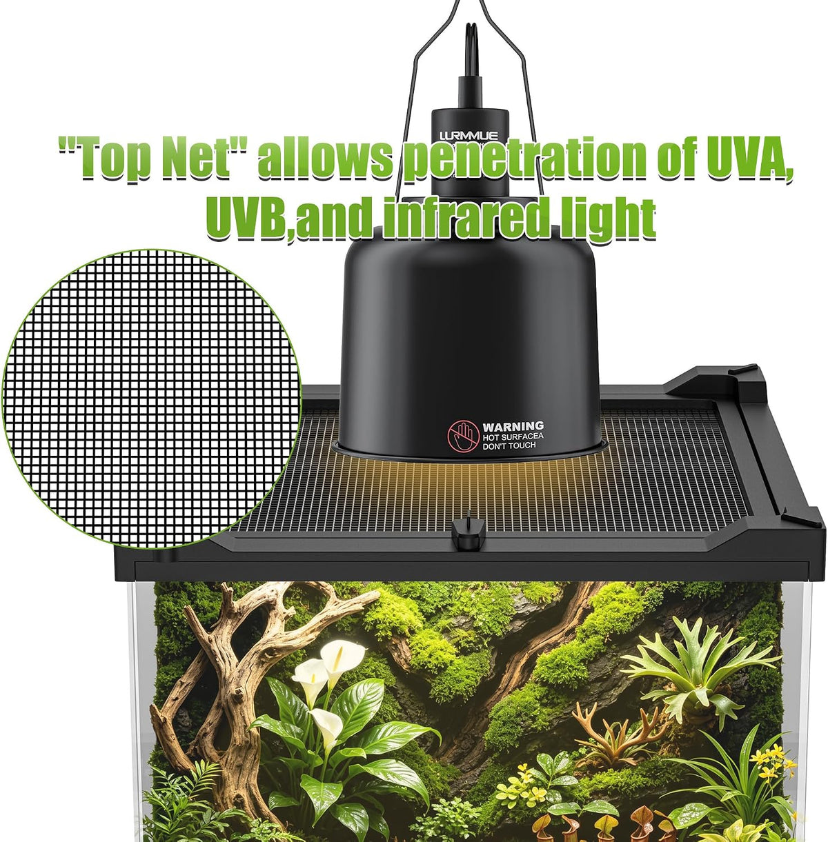 Folding Reptile Travel Terrarium Tank 17" × 12" × 10" – Essentials for Reptiles And Amphibians - 8" x 8" x 12" - image 4