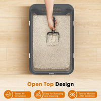 2PACK Stainless Steel Litter Box - Dark Grey / XL - image 3