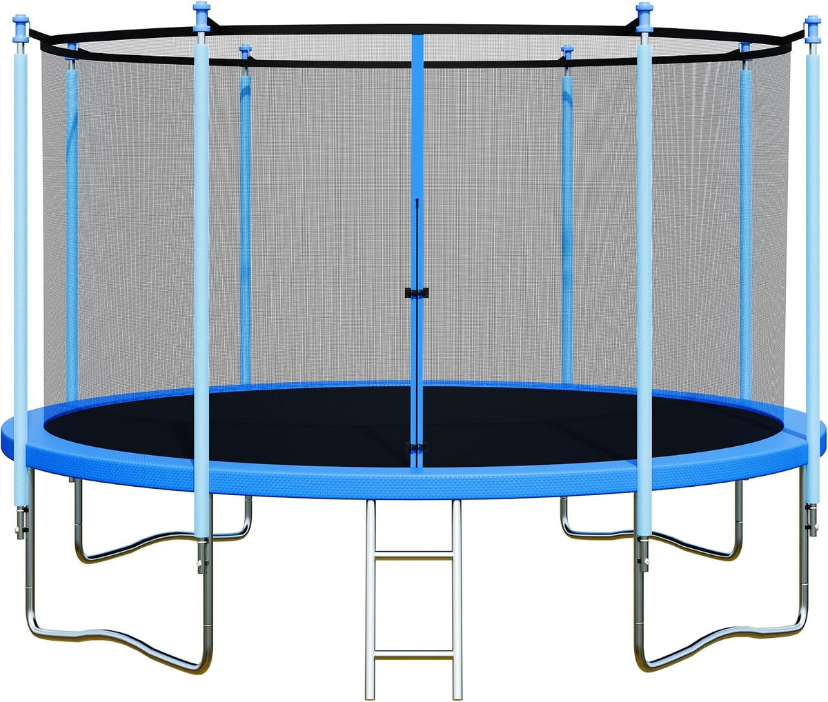 ALTLER 12 FT outdoor trampoline with safety enclosure and ladder