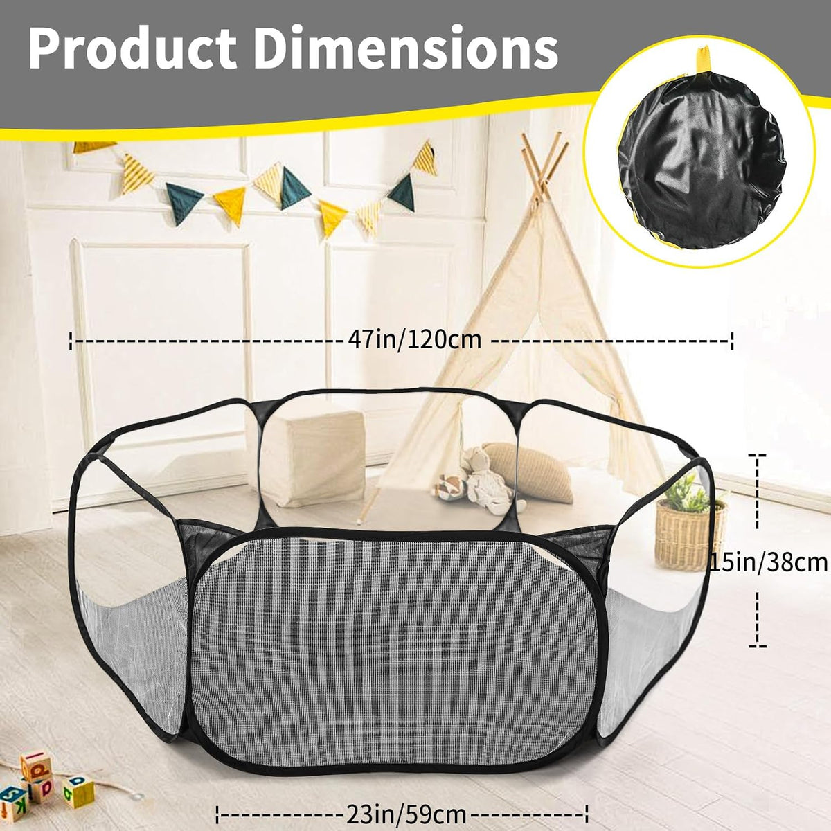 STARBOLO Gray Kids Ball Pit - Black - image 4