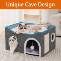 Loyareal Cat Houses for Indoor Cats - L / Light Grey - image 2