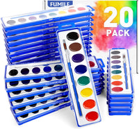 FUMILE Watercolor Paint Set Bulk - 8 color 20pack