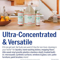Dr. Bronner's - Sal Suds Biodegradable Cleaner (1 Gallon) - All-Purpose, Pine Cleaner for Floors, Laundry and Dishes, Concentrated, Cuts Grease and Dirt, Powerful Formula