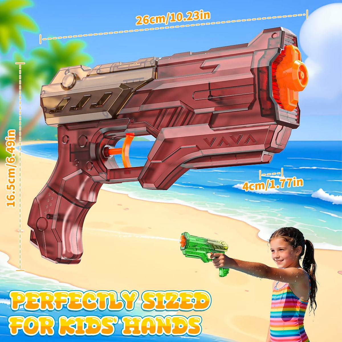 Water Gun Squirter for Kids Squirt Gun 2 Pack – Fun for Kids & Family - Large 2 Pack: Brown + Green - image 4