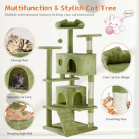Sweetcrispy 54-inch Cat Tree Tower with Scratching Posts - Green / 54 IN - image 3