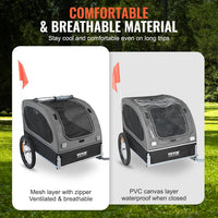 VEVOR Dog Bike Trailer, Supports up to 88 lbs - Black/Gray - image 4