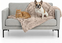 Furhaven Waterproof Throw Blanket for Dogs & Indoor Cats - Taupe / Medium
