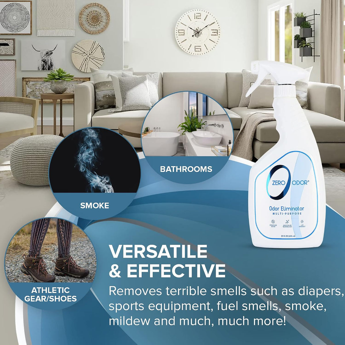 Zero Odor Multi-Purpose Odor Eliminator - 22 Fl Oz (Pack of 1) - image 2