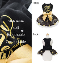 Fitwarm Birthday Girl Dog Tulle Dress - Large / Happy New Year - image 4