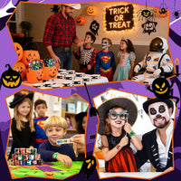 AMOR PRESENT 64 pack Halloween slap bracelets with jack-o-lantern, bat and spider designs - view 5