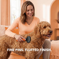 Poodle Pet Slicker Brush, For Dogs, Cats, and Rabbits - Orange / Regular Size - image 4