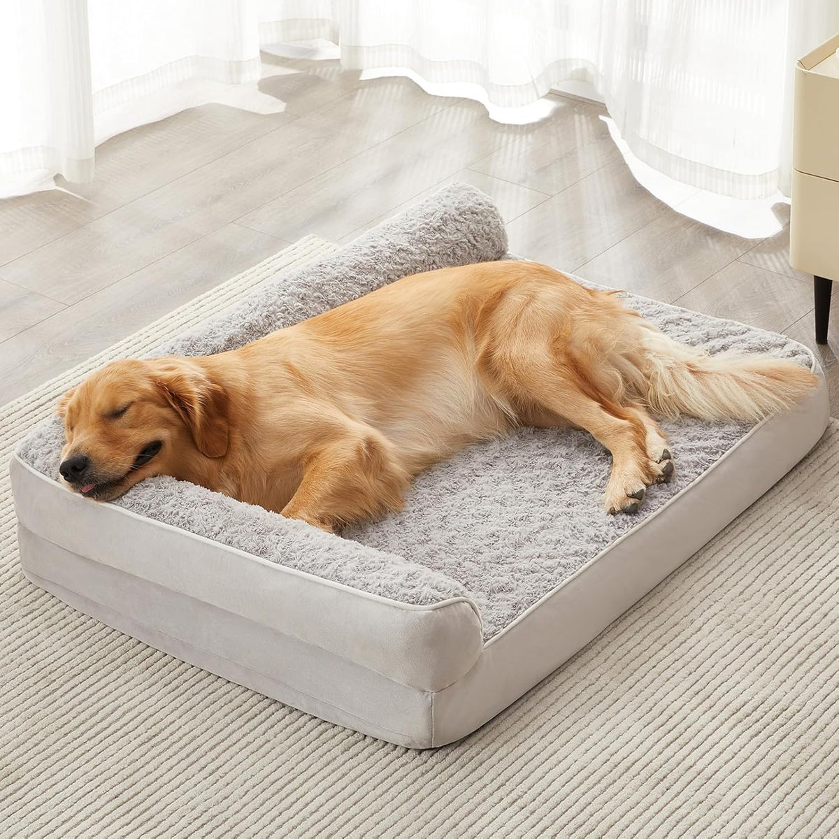 Orthopedic Washable Dog Bed - Silver Grey / 54.0"l x 36.0"w x 7.5"th
