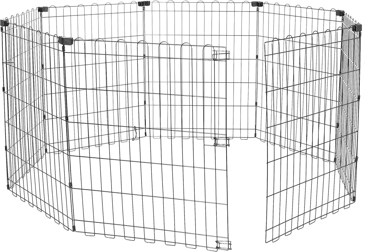 Amazon Basics Portable Foldable Octagonal Metal Exercise Dog Playpen - Without door / 30"H
