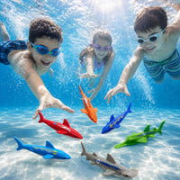 Haktoys Pool Diving Toy Set, Sinking Torpedoes for Kids & Adults - Multicolor Sharks - image 3