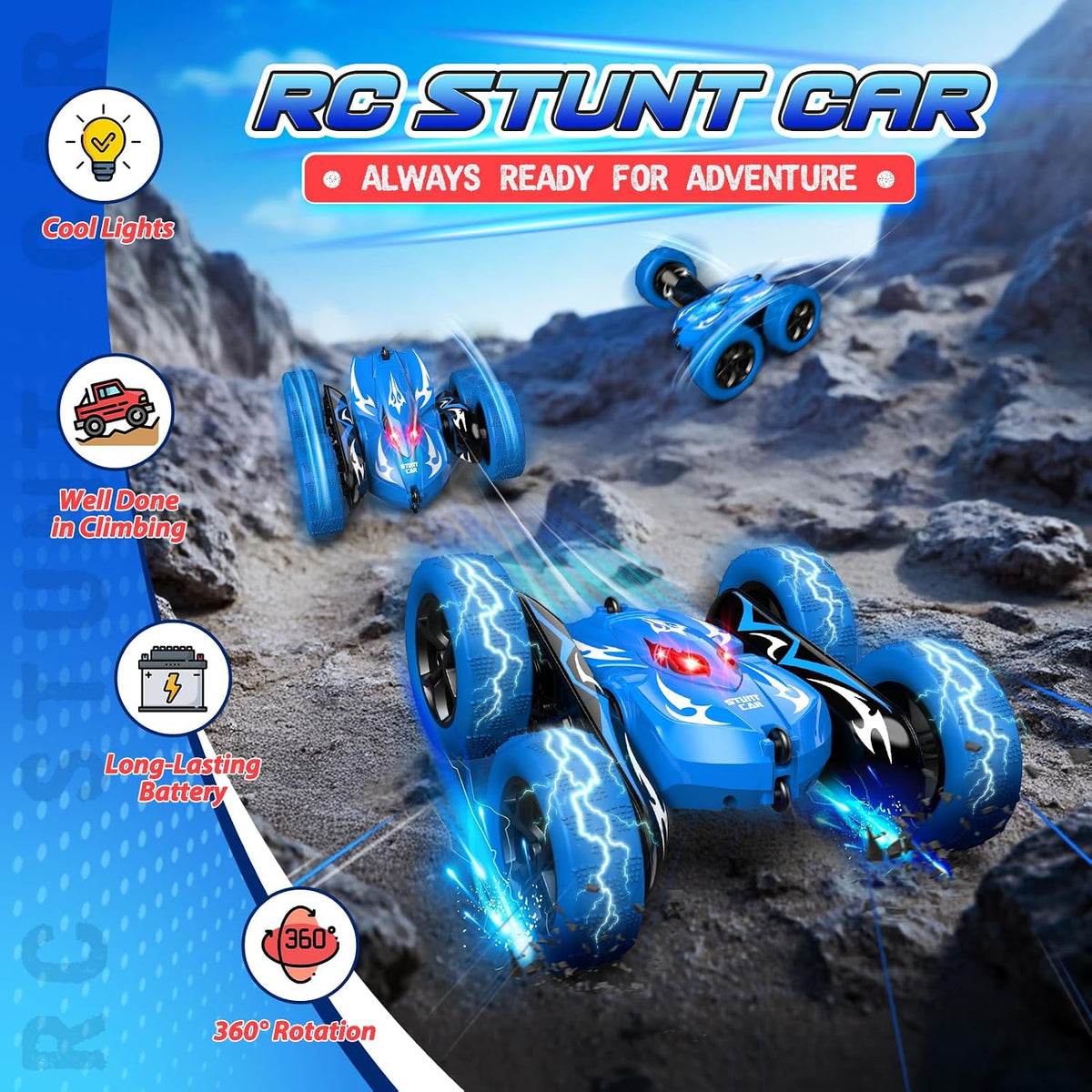 Excitobo Remote Control Car - Blue - image 2