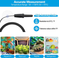 DaToo Aquarium Thermometer with Large LCD Display Fahrenheit/Celsius - 2 Pack - image 2