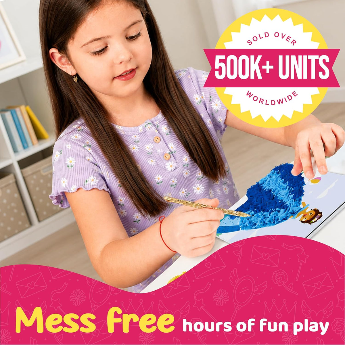 Jackinthebox Poke Art Magical Flower Pressing Craft Kit for Girls - Princess - image 3