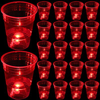 mishunyus 24-pack purple LED glow party cups, 16 oz plastic - view 5